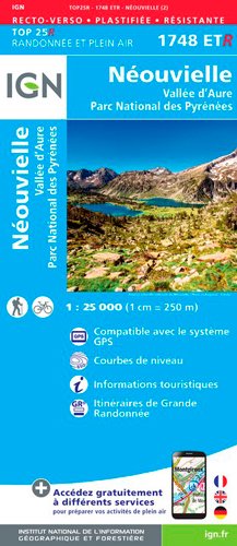 Carte de randonnée 1748 ET Néouvielle - Vallée d'Aure - Parc National des Pyrénées