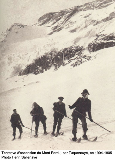 Premiére ascension du Mont-Perdu en skis