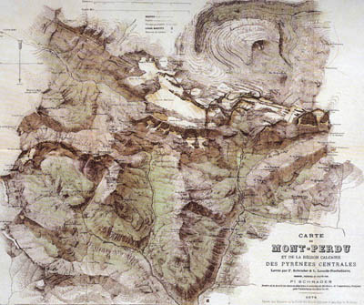 Carte du Mont Perdu de Franz Schrader