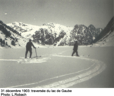 Louis Robach Traversée du lac de Gaube en 1903