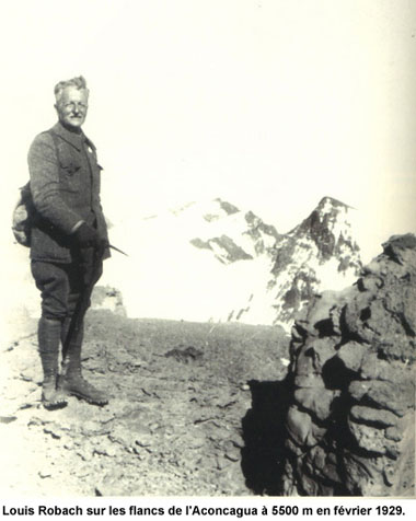 Louis Robach à l'Aconcagua en 1929