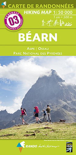 Carte de randonnées 1/50 000 Pyrénées 03 Béarn Aspe - Ossau - Parc National des Pyrénées
