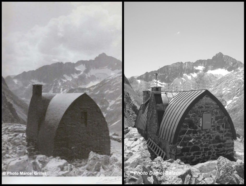 Le refuge Packe - Plus de 70 ans séparent ces deux photos