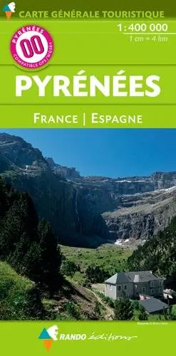 Carte générale touristique des Pyrénées au 1-40 0000